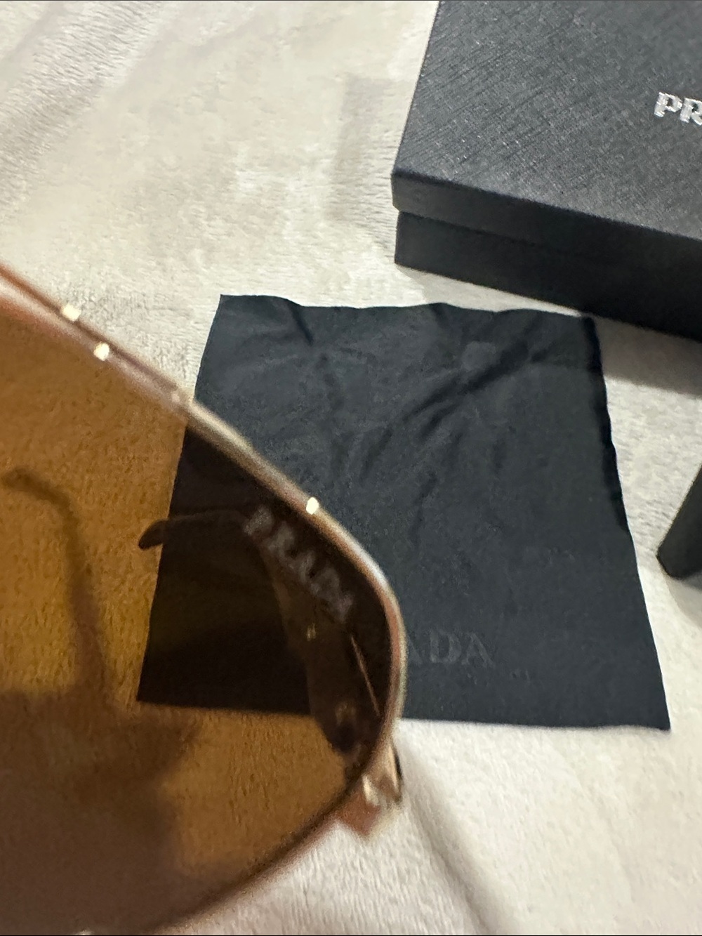 Prada women’s Gold Frame Sunglasses with Brown Lenses - Picture 3 of 4